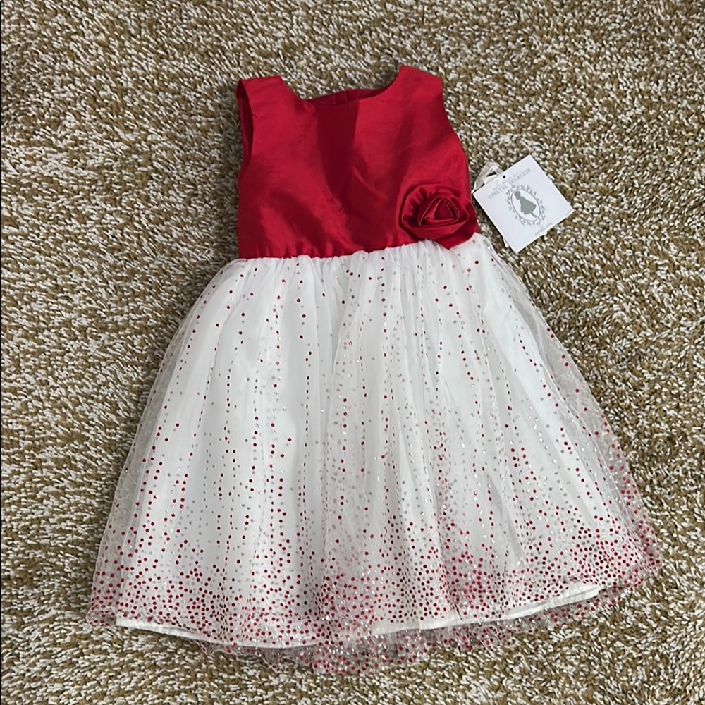 Marmellata Red and White Polka Dot Kids Dress